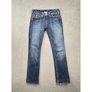 True Religion Jeans Womens Billy Big T Size 25 Dark Wash Blue 27x30